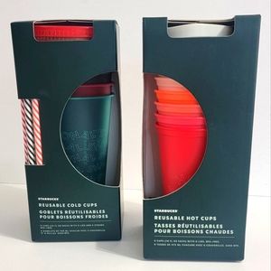 STARBUCKS Reusable Hot & Cold Cups Christmas Special Edition Box Set 2019